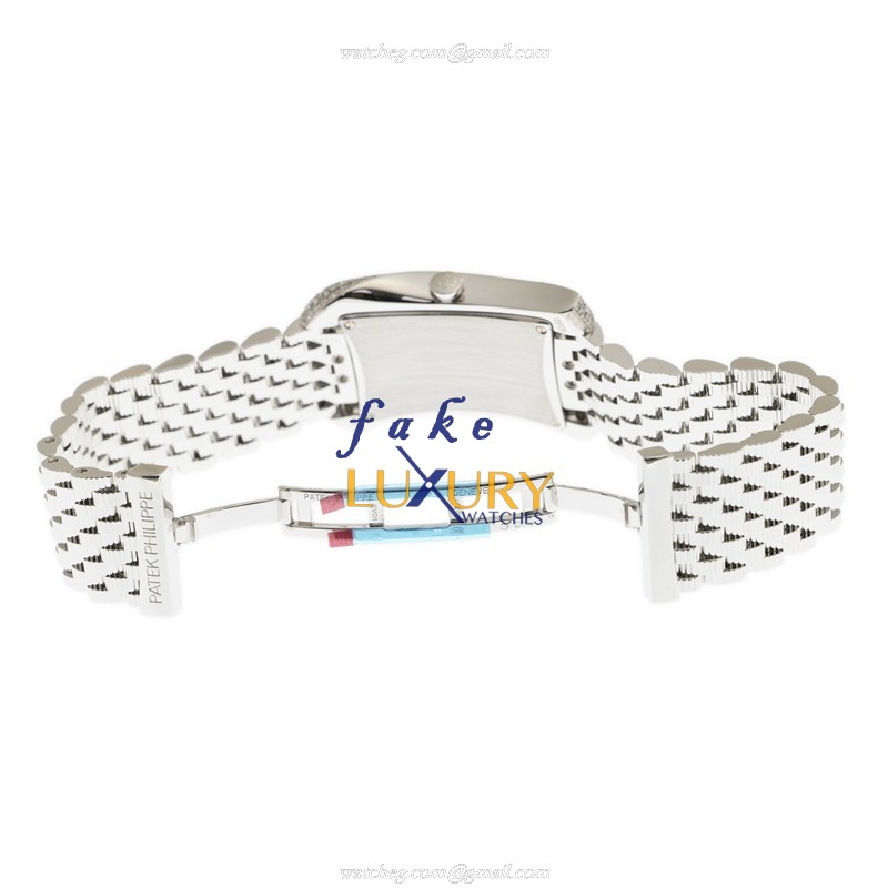 Patek Philippe 4972/1G-001 Gondolo Quartz White Dial 18kt White Gold Diamond Replica Watch - Image 5
