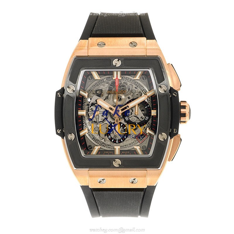 Hublot 641.OM.0183.RX Spirit of Big Bang Replica Watch, Automatic, Transparent Dial, 18kt Rose Gold - Image 2