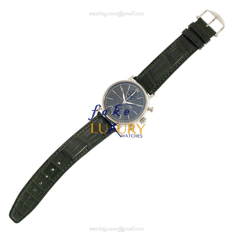 IWC Portofino IW391405 - Replica Watch - Automatic - Green Dial - Steel Case - Leather Strap - Image 2
