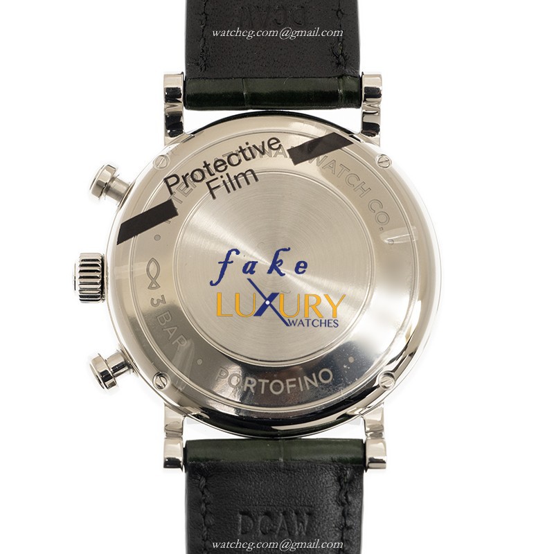 IWC Portofino IW391405 - Replica Watch - Automatic - Green Dial - Steel Case - Leather Strap - Image 3