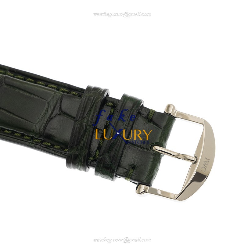 IWC Portofino IW391405 - Replica Watch - Automatic - Green Dial - Steel Case - Leather Strap - Image 4