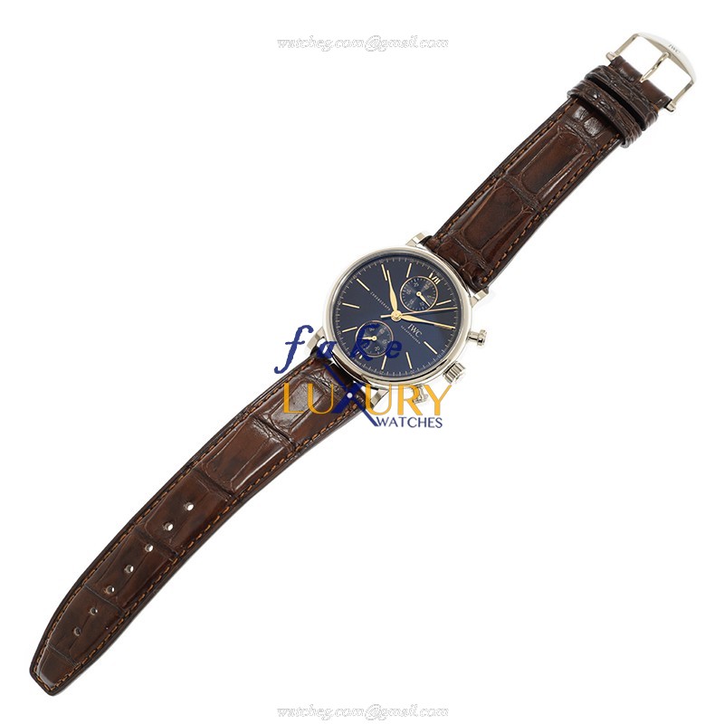 IWC Portofino IW391404 Automatic Stainless Steel Black Dial Leather Strap Replica Watch - Image 2