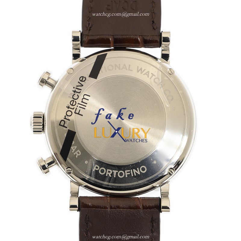 IWC Portofino IW391404 Automatic Stainless Steel Black Dial Leather Strap Replica Watch - Image 3