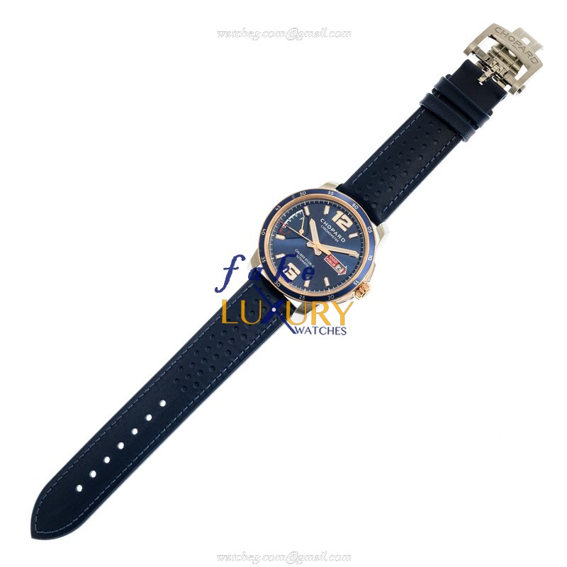 Chopard 168566-6002 Replica Watch Automatic 18kt Rose Gold & Steel Case Sapphire Crystal Blue Dial - Image 2
