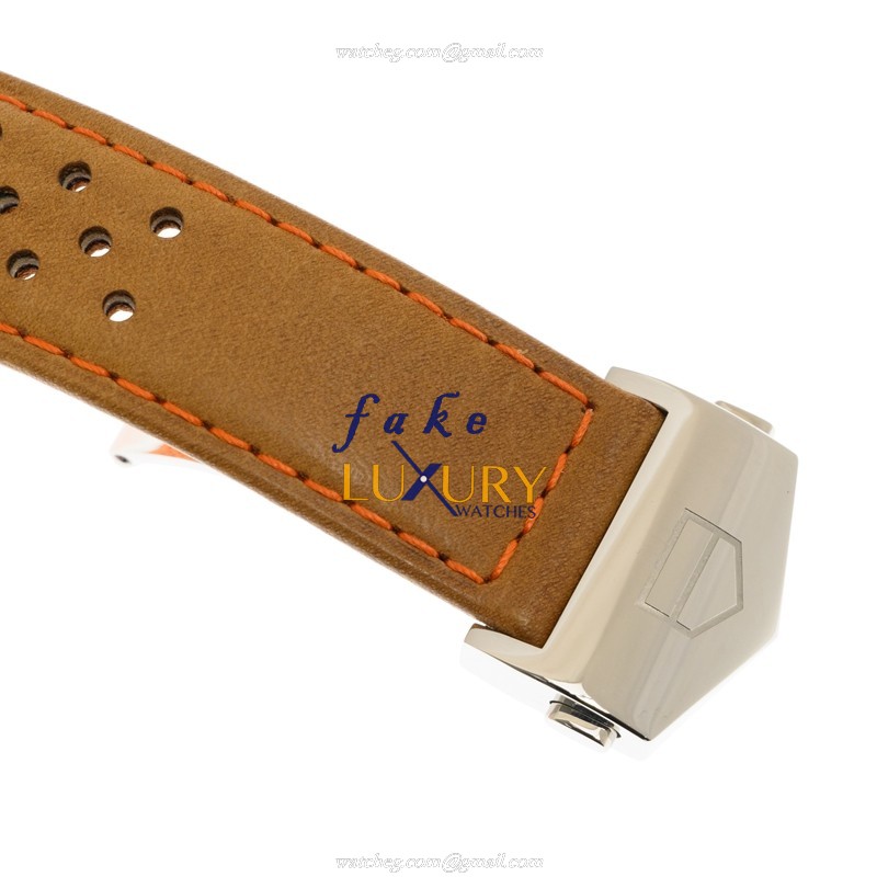 CBM2112-FC6455 - Tag Heuer Carrera Replica Watch Automatic Blue Dial Brown Leather - Image 4