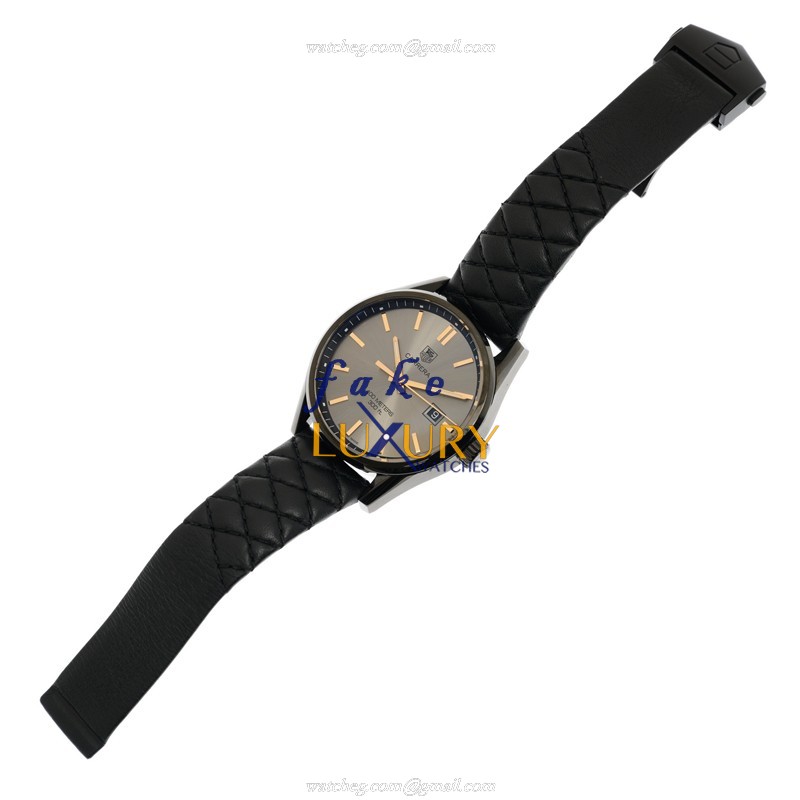 Tag Heuer WAR101A.FC6367 Replica Watch, Quartz, Black Dial, Steel Case, Leather Strap - Image 2