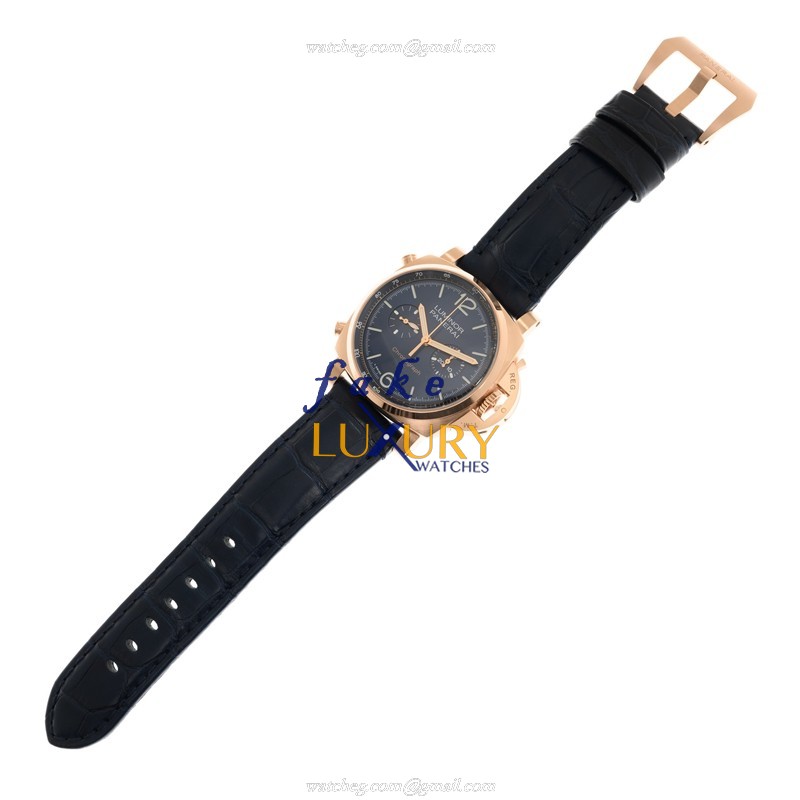 Panerai PAM01111 LUMINOR Manual Wind 18kt Rose Gold | Ceramic Bezel | Swiss Movement | Blue Dial - Image 2
