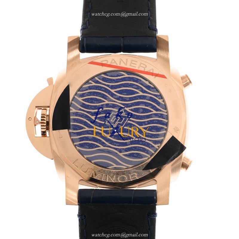 Panerai PAM01111 LUMINOR Manual Wind 18kt Rose Gold | Ceramic Bezel | Swiss Movement | Blue Dial - Image 3