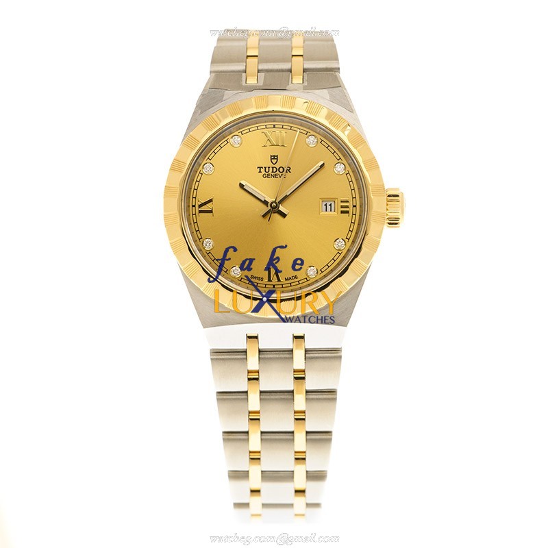 Replica Tudor Royal 28303-91033-8DI-CH Watch, 18kt Gold & Steel Case, Automatic Movement, Swiss - Image 2