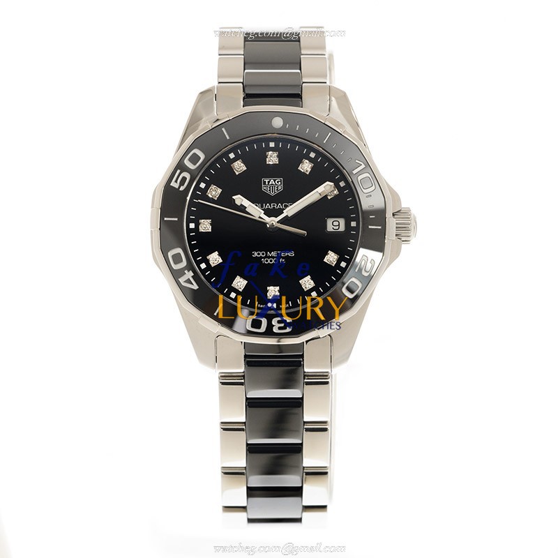 WAY131C.BA0913 - Tag Heuer Aquaracer Replica Watch - Quartz Black Dial Ceramic Steel - Image 2