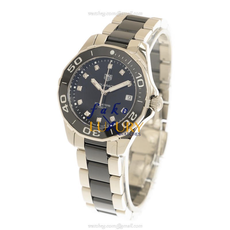 WAY131C.BA0913 - Tag Heuer Aquaracer Replica Watch - Quartz Black Dial Ceramic Steel - Image 3