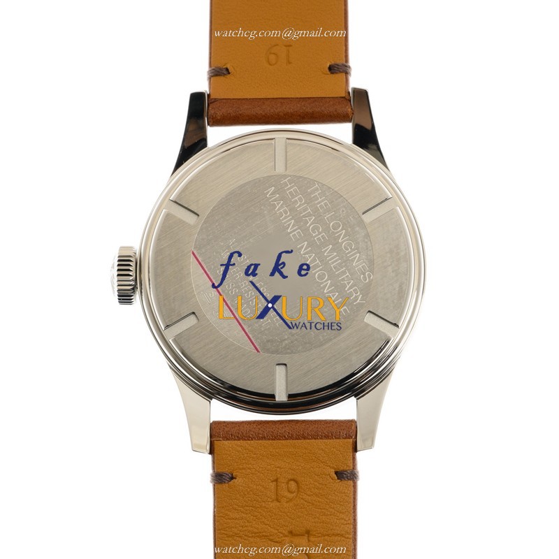 - L2.833.4.93.2 Longines Replica Watch - Automatic - Beige Dial - Brown Leather Strap - Image 3