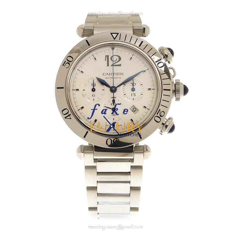 Cartier WSPA0018 PASHA DE CARTIER Automatic Silver Dial Steel Case Replica Watch - Image 2