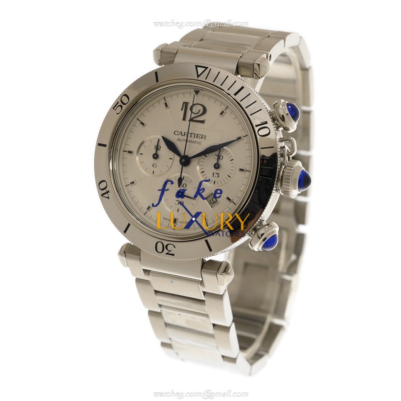 Cartier WSPA0018 PASHA DE CARTIER Automatic Silver Dial Steel Case Replica Watch - Image 3