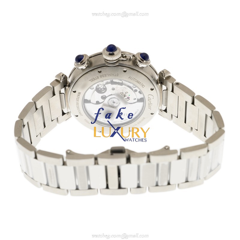 Cartier WSPA0018 PASHA DE CARTIER Automatic Silver Dial Steel Case Replica Watch - Image 4