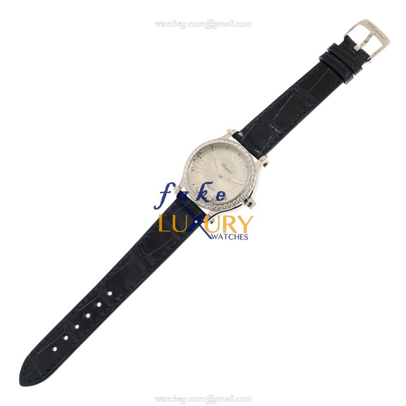 Chopard 278608-3003 Happy Sport Swiss Automatic Stainless Steel & Diamond Replica Watch, 33mm Case - Image 2
