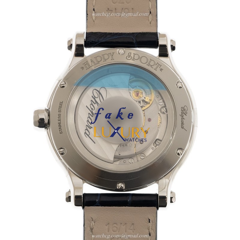 Chopard 278608-3003 Happy Sport Swiss Automatic Stainless Steel & Diamond Replica Watch, 33mm Case - Image 3