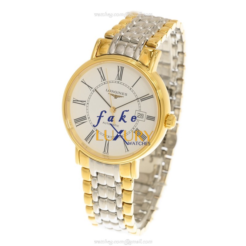 L4.922.2.11.7 - Longines Presence Replica Watch Automatic White Dial Gold-Plated Steel - Image 3