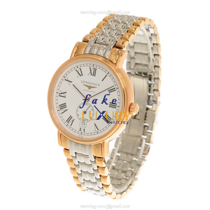 Longines L4.905.1.11.7 Presence Replica Watch, Automatic, White Dial, Gold-Plated Steel Case - Image 3