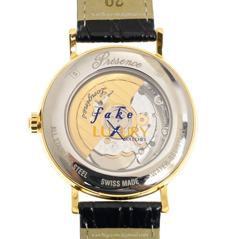 Longines L4.922.2.11.2 Replica Watch, Automatic Movement, White Dial, Gold-Plated Steel Case - Image 3