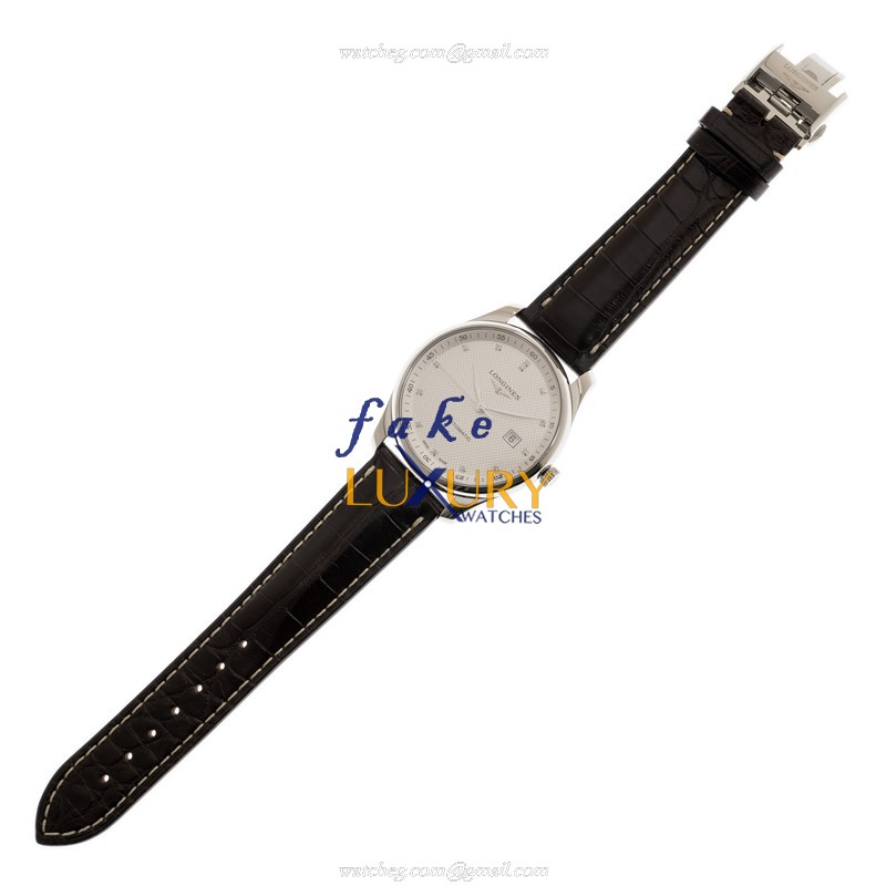 Longines L2.893.4.77.3 Replica Watch, White Dial, Stainless Steel Case, Automatic Movement, Brown - Image 2