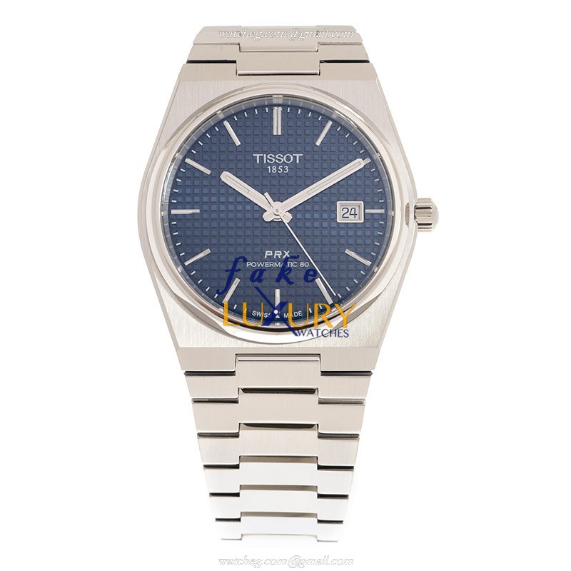 Tissot T137.407.11.04.100 PRX Replica Watch, Blue Dial, Steel Bracelet, Automatic - Image 2
