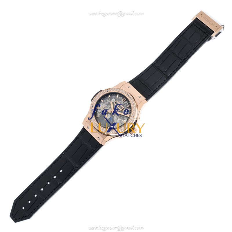 Hublot 547.OX.0180.LR.1104 CLASSIC FUSION Auto 18kt Rose Gold & Diamond Replica Watch - Image 2