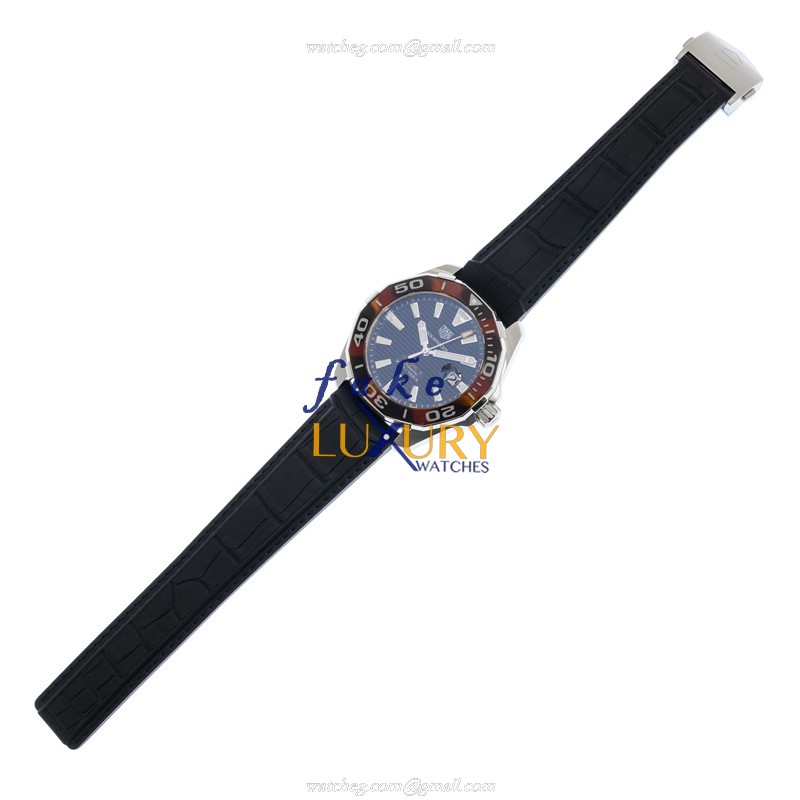 Tag Heuer Aquaracer WAY201N.FT6177 Automatic Black Dial Rubber Strap Replica Watch - Image 2