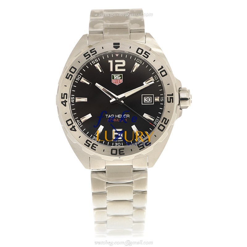 Tag Heuer WAZ1112.BA0875 Formula 1 Quartz Steel Black Dial Silver Bracelet Replica Watch - Image 2