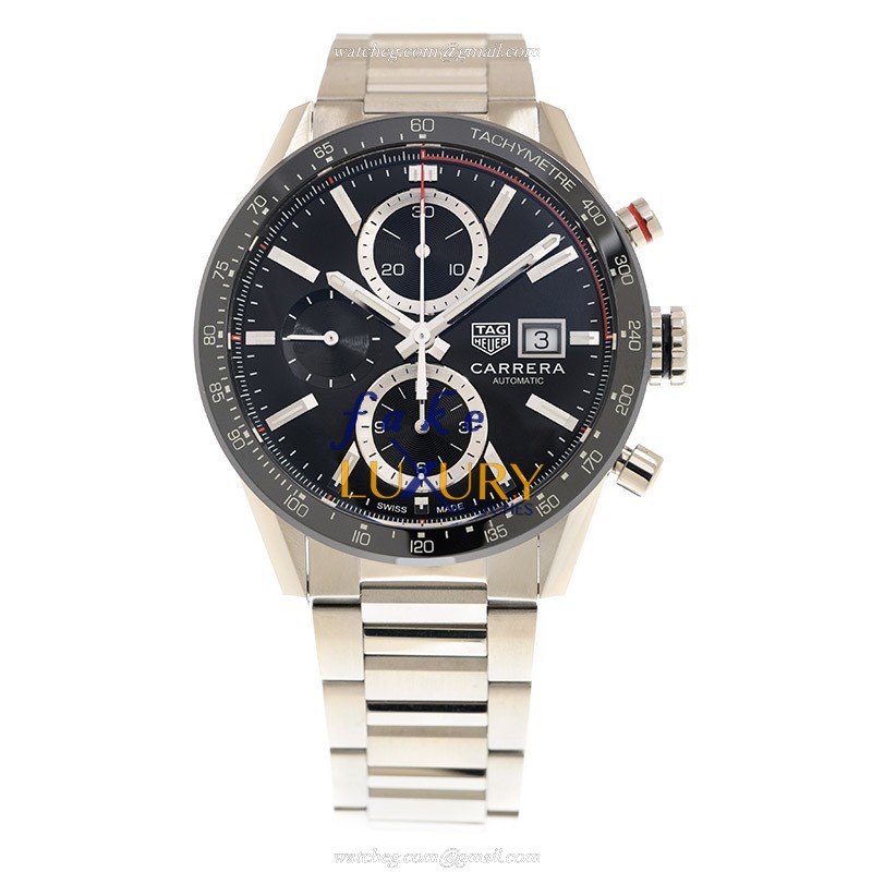 Tag Heuer CBM2110.BA0651 Carrera Replica Watch, Automatic, Black Dial, Steel Case - Image 2