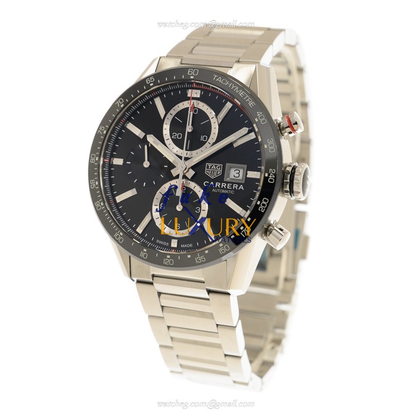 Tag Heuer CBM2110.BA0651 Carrera Replica Watch, Automatic, Black Dial, Steel Case - Image 3