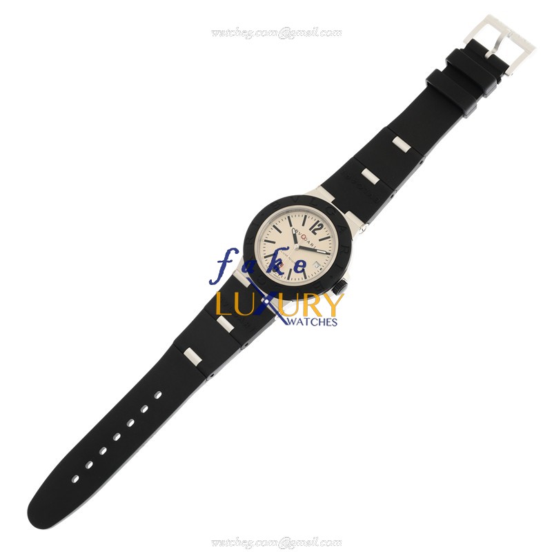 Bulgari 103382 ALUMINIUM Automatic Aluminum & Titanium Gray Dial Rubber Strap Replica Watch - Image 2
