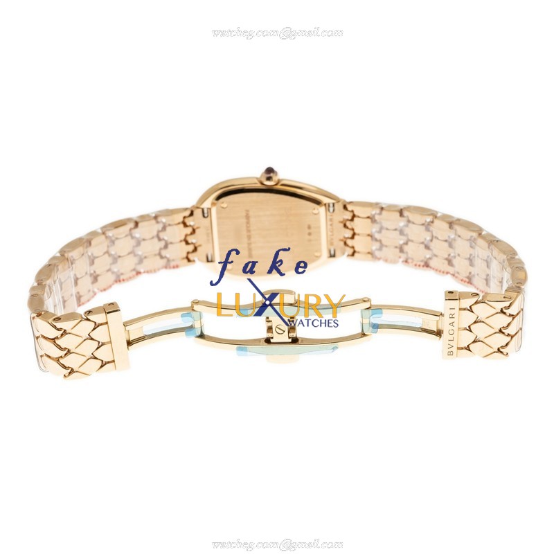 Bulgari 103146 Serpenti Seduttori Quartz 18kt Rose Gold with Diamonds Gold Dial Replica Watch - Image 5