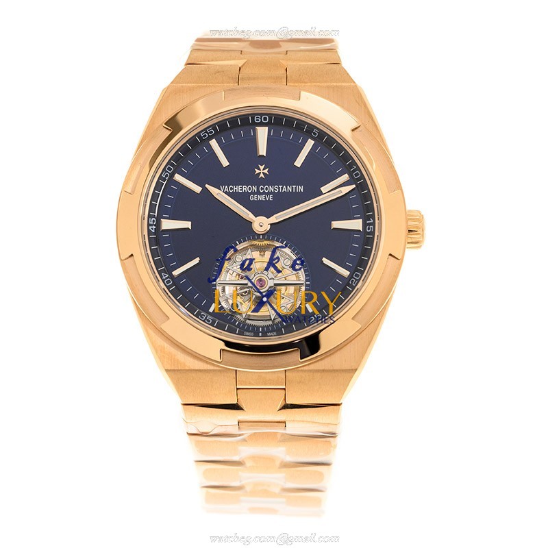 Vacheron Constantin 6000V/110R-B733 Replica Watch, Automatic, Blue Dial, 18kt Rose Gold Case - Image 2