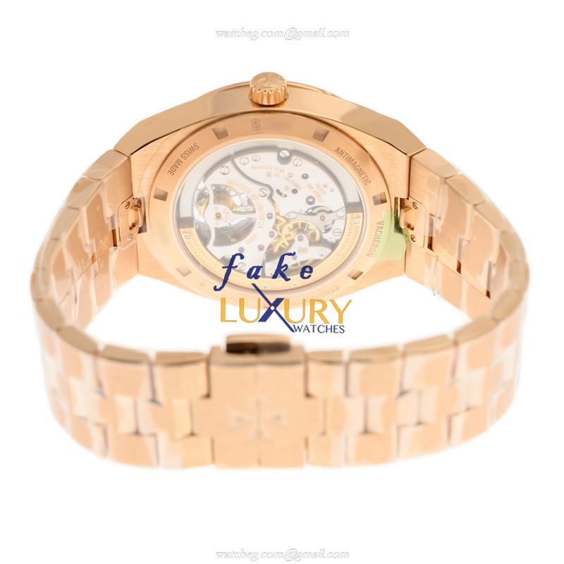 Vacheron Constantin 6000V/110R-B733 Replica Watch, Automatic, Blue Dial, 18kt Rose Gold Case - Image 4