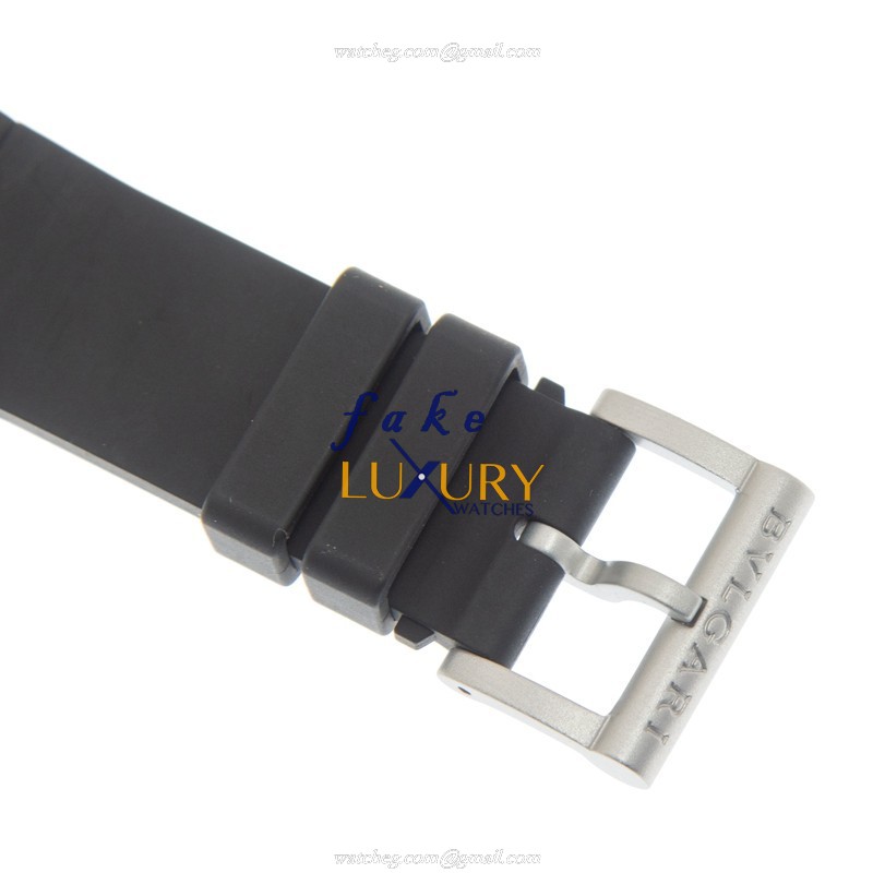 Bulgari 103445 ALUMINIUM Automatic Aluminum Titanium Black Dial Rubber Strap | 103445 | Automatic - Image 4