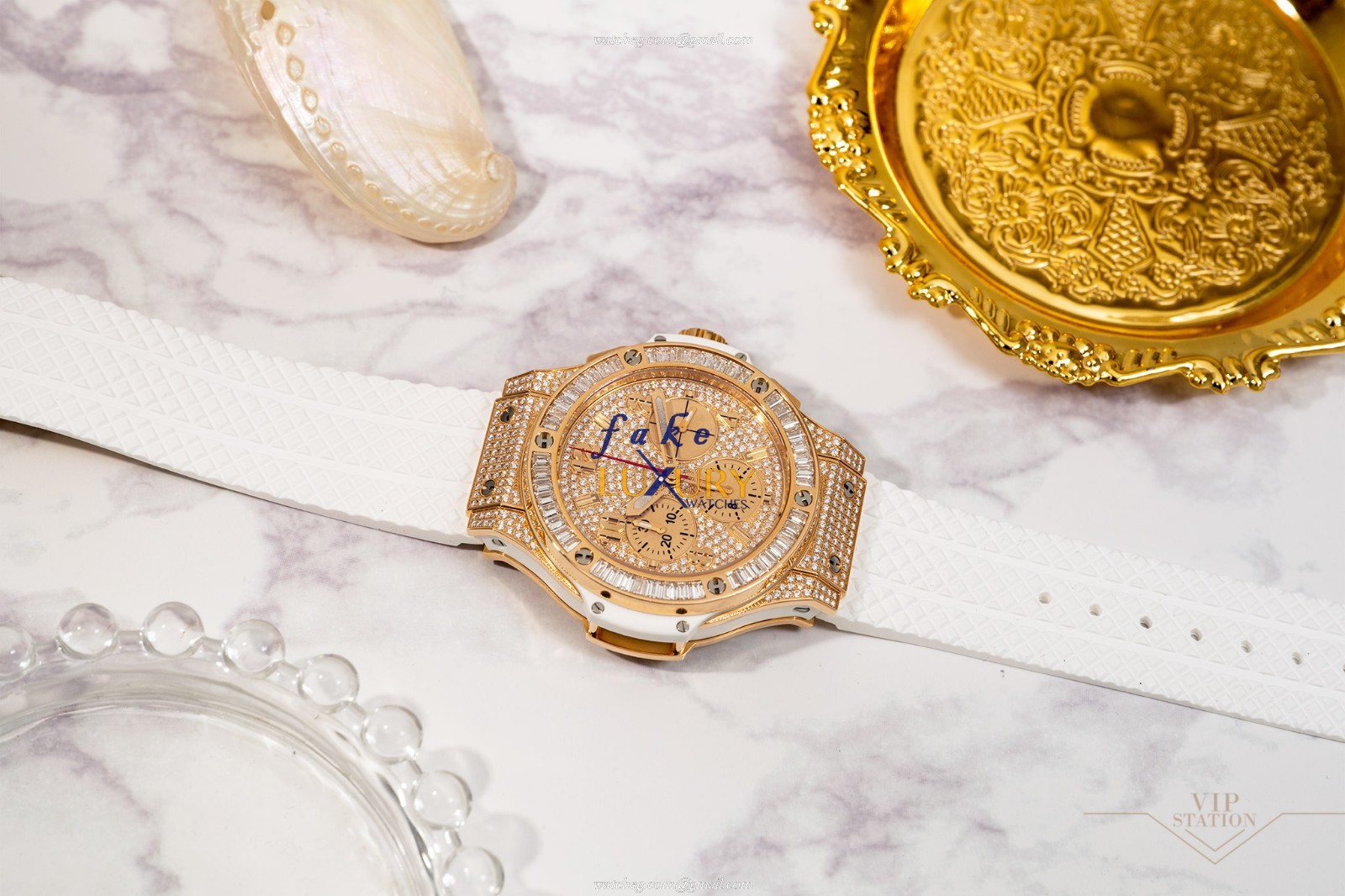 Hublot 341.PE.9010.RW.0904 Big Bang Rose Gold Diamond Auto Movt Silver Dial Watch Clone - Image 5