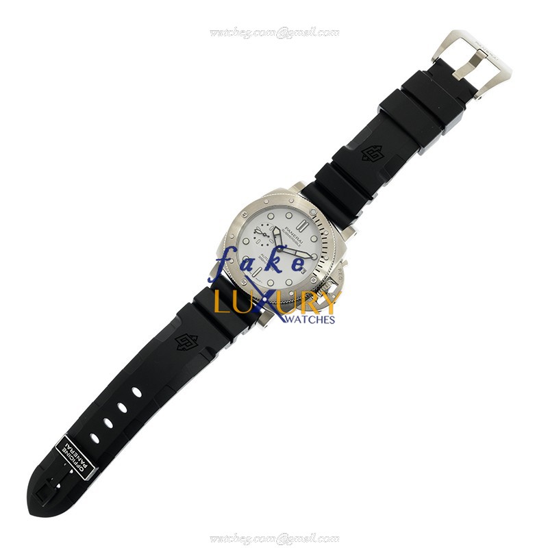 Panerai PAM01223 DIVERS Automatic - White Dial - Rubber Strap - Stainless Steel Case - Replica - Image 2