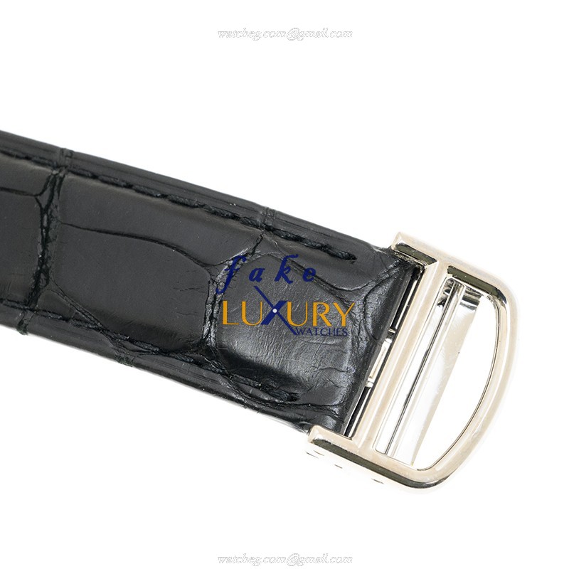 Cartier WB710004 TANK Automatic 18kt White Gold Diamond Beige Dial Black Alligator Strap Replica - Image 4