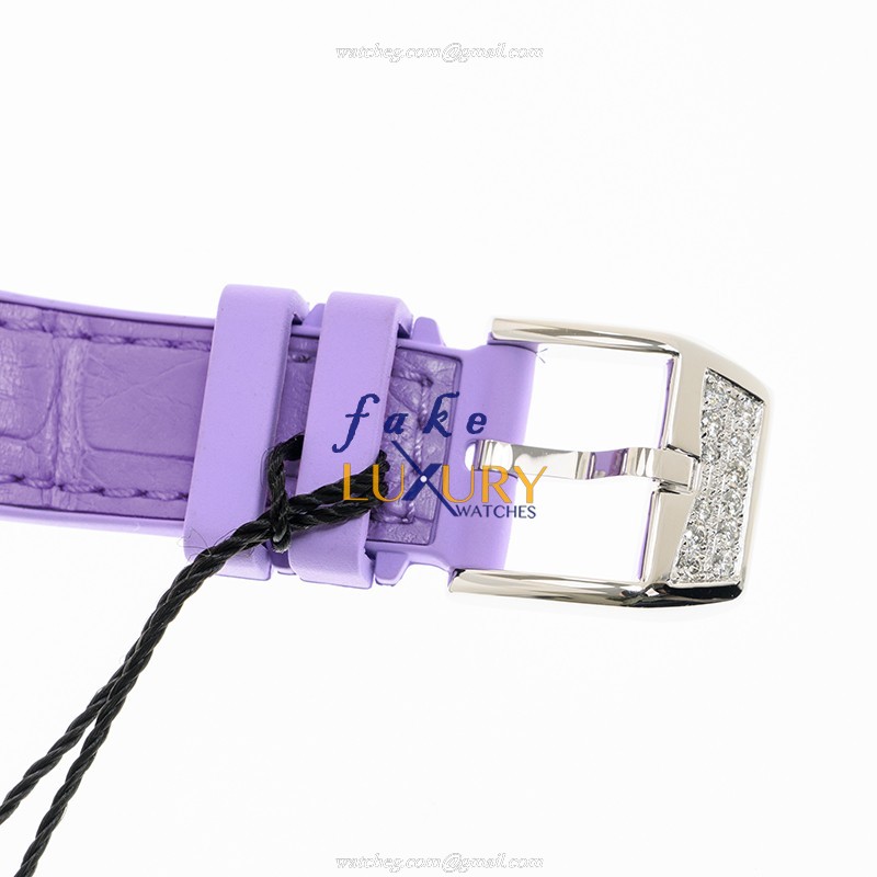 Franck Muller V32QZD CD COL DRM AC.VL Vanguard Quartz 18kt White Gold Diamond Replica Watch - Image 4