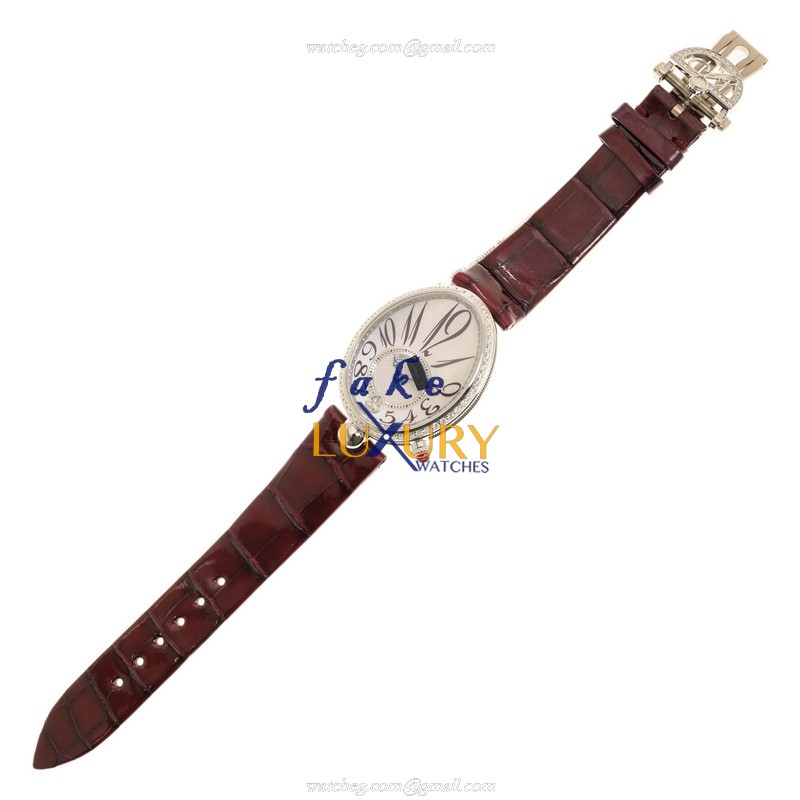 Breguet 8918BB/5P/964/D00D3L Replica Watch, Automatic, White Mother of Pearl Dial, Red Alligator - Image 2