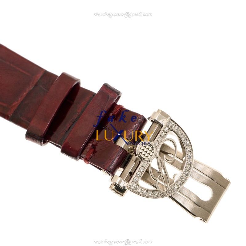 Breguet 8918BB/5P/964/D00D3L Replica Watch, Automatic, White Mother of Pearl Dial, Red Alligator - Image 4