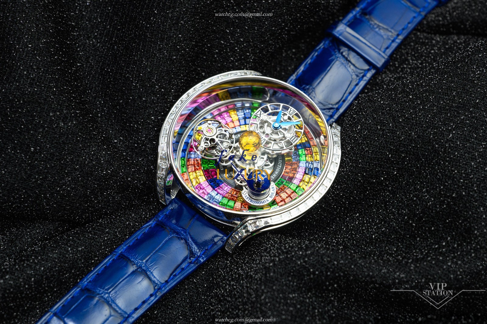 Jacob & Co AS800.30.BD.UC.ABALA ASTRONOMIA SOLAR Manual Wind 18kt White Gold & Diamond Replica - Image 5