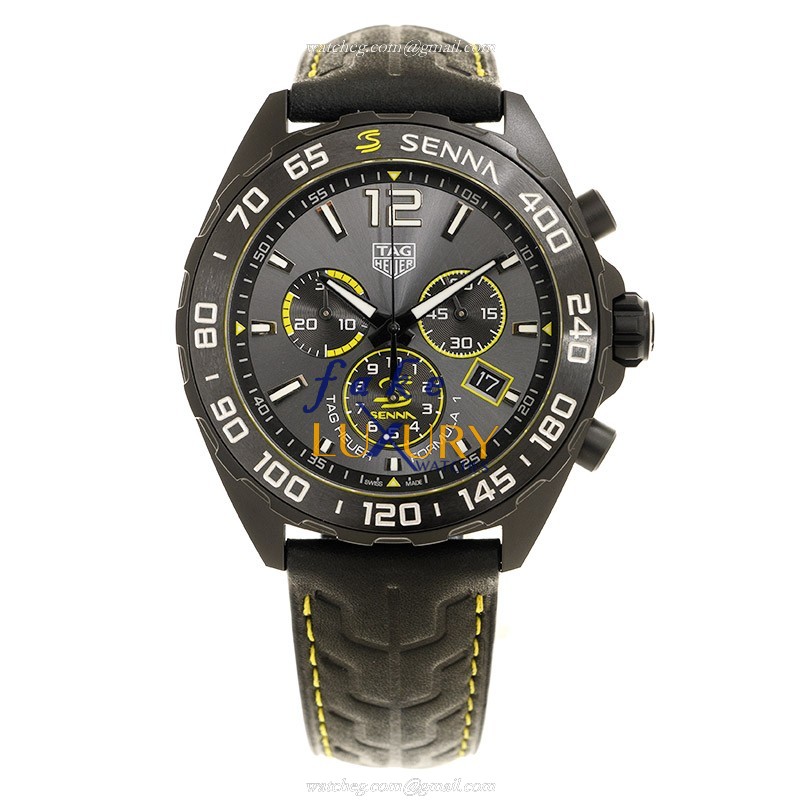 Tag Heuer CAZ101AJ.FC6487 Replica Watch F1 Quartz Gray Dial Steel Case Black Leather - Image 2