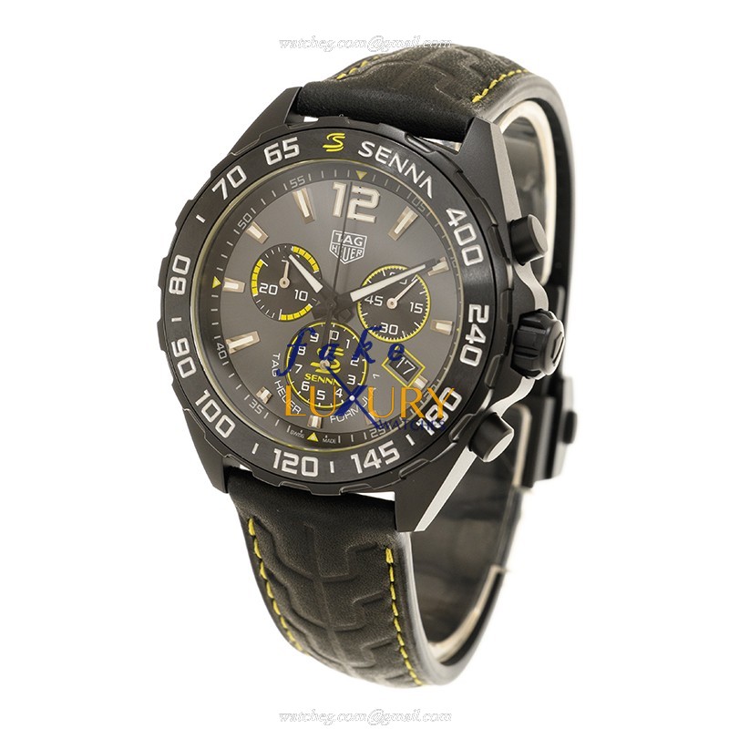 Tag Heuer CAZ101AJ.FC6487 Replica Watch F1 Quartz Gray Dial Steel Case Black Leather - Image 3