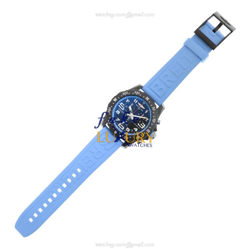 Breitling X82310281B1S1 Endurance Pro Replica Watch, Quartz Carbon Fiber, Black Dial Blue Rubber - Image 2