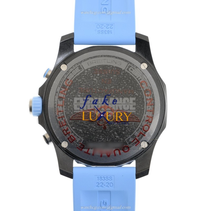 Breitling X82310281B1S1 Endurance Pro Replica Watch, Quartz Carbon Fiber, Black Dial Blue Rubber - Image 3