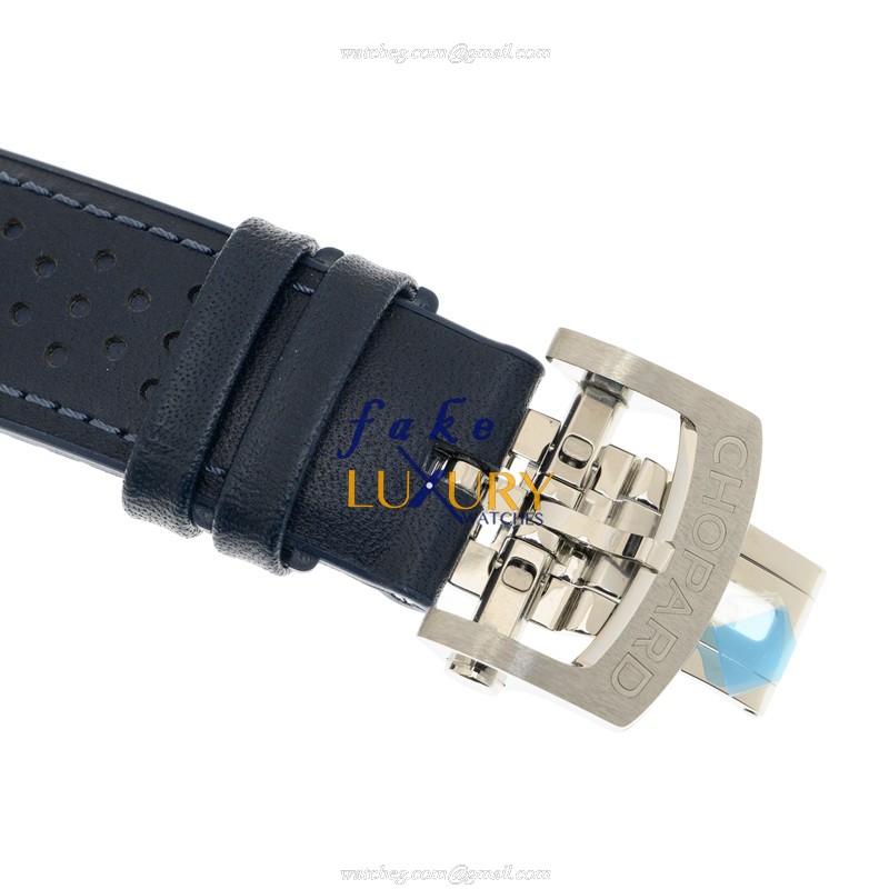 Chopard 168571-3007 Replica Watch, Automatic, Stainless Steel, Blue Dial, Cowhide Strap - Image 4