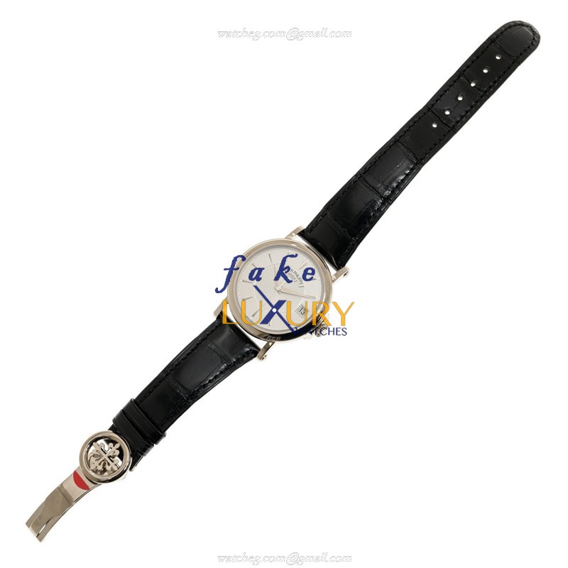 Patek Philippe 5153G-010 Replica Watch, Automatic Movement, White Dial, 18kt White Gold Case, Black - Image 2