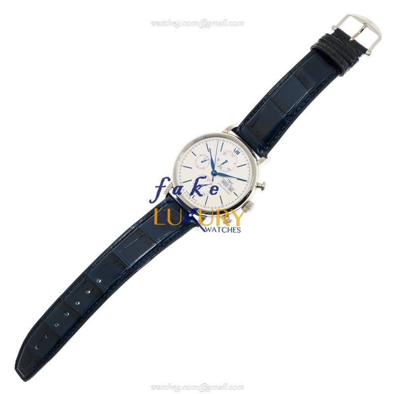 IWC IW391037 Portofino Automatic White Dial Blue Alligator Strap | 15202 | Automatic | Steel - Image 2
